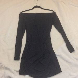 Mini Black Long Sleeved Dress